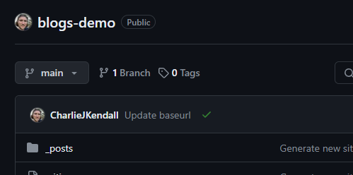 Setting up GitHub pages
